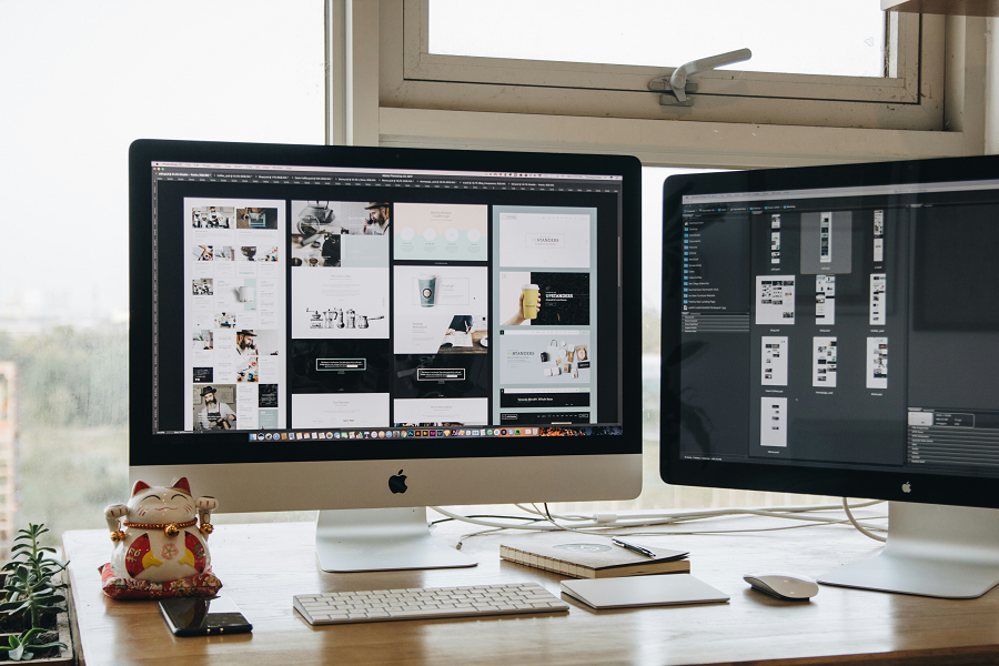 Modern web development, SEO optimization, responsive website design, and digital marketing services illustration